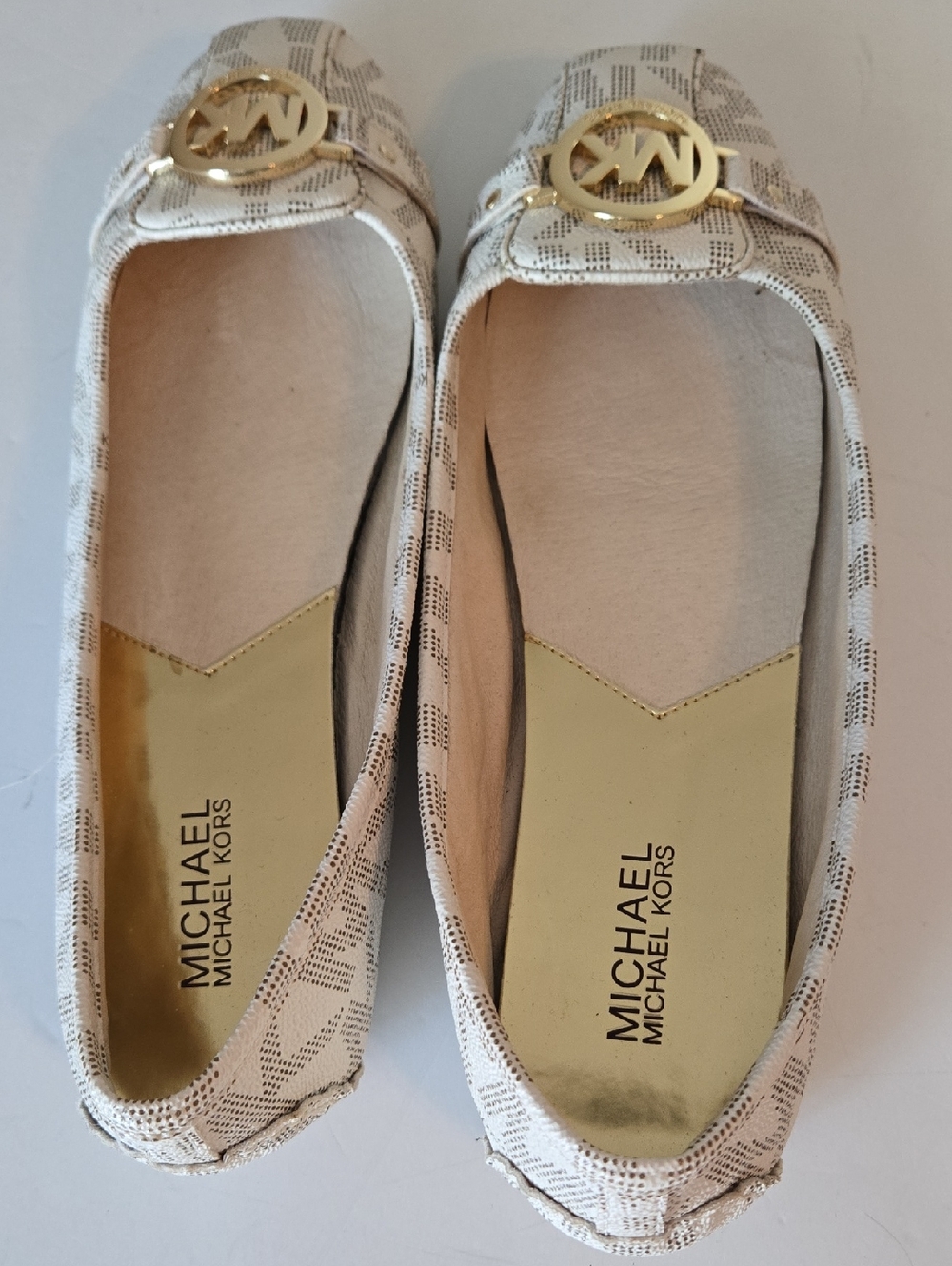 Michael Kors Flats Cream And Beige Size 10 - Picture 5 of 10
